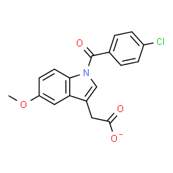 ChemSpider 2D Image | [1-(4-Chlorobenzoyl)-5-methoxy-1H-indol-3-yl]acetate | C18H13ClNO4