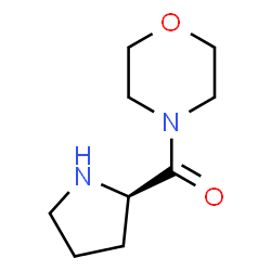 ChemSpider 2D Image | 4-[(2R)-pyrrolidine-2-carbonyl]morpholine | C9H16N2O2