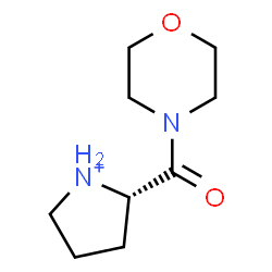 ChemSpider 2D Image | (2S)-2-(4-Morpholinylcarbonyl)pyrrolidinium | C9H17N2O2
