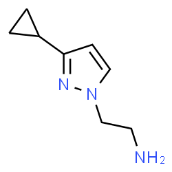 ChemSpider 2D Image | 2-(3-Cyclopropylpyrazol-1-yl)ethylamine | C8H13N3
