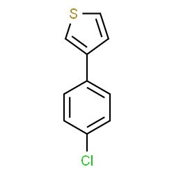 ChemSpider 2D Image | 3-(4-Chlorophenyl)thiophene | C10H7ClS