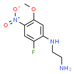 ChemSpider 2D Image | N-(2-Fluoro-5-methoxy-4-nitrophenyl)-1,2-ethanediamine | C9H12FN3O3