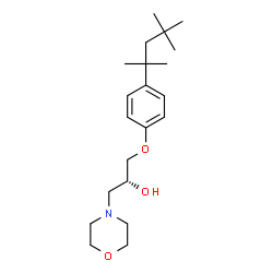 ChemSpider 2D Image | (2R)-1-(4-Morpholinyl)-3-[4-(2,4,4-trimethyl-2-pentanyl)phenoxy]-2-propanol | C21H35NO3