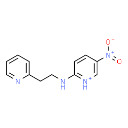 ChemSpider 2D Image | 5-Nitro-2-{[2-(2-pyridinyl)ethyl]amino}pyridinium | C12H13N4O2
