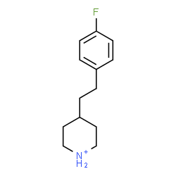 ChemSpider 2D Image | 4-[2-(4-Fluorophenyl)ethyl]piperidinium | C13H19FN