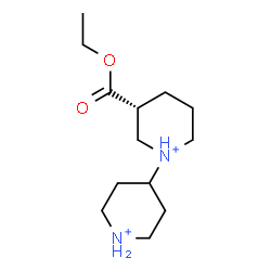 ChemSpider 2D Image | (3R)-3-(Ethoxycarbonyl)-1,4'-bipiperidinium | C13H26N2O2