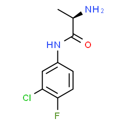 ChemSpider 2D Image | N-(3-Chloro-4-fluorophenyl)-D-alaninamide | C9H10ClFN2O