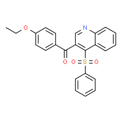 ChemSpider 2D Image | (4-Ethoxyphenyl)[4-(phenylsulfonyl)-3-quinolinyl]methanone | C24H19NO4S