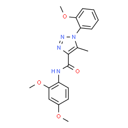 ChemSpider 2D Image | N-(2,4-Dimethoxyphenyl)-1-(2-methoxyphenyl)-5-methyl-1H-1,2,3-triazole-4-carboxamide | C19H20N4O4