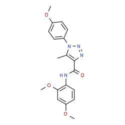 ChemSpider 2D Image | N-(2,4-Dimethoxyphenyl)-1-(4-methoxyphenyl)-5-methyl-1H-1,2,3-triazole-4-carboxamide | C19H20N4O4