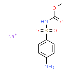ChemSpider 2D Image | Carbamic acid, N-[(4-aminophenyl)sulfonyl]-, methyl ester, sodium salt (1:1) | C8H10N2NaO4S