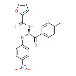 ChemSpider 2D Image | N-{(1S)-2-(4-Methylphenyl)-1-[(4-nitrophenyl)amino]-2-oxoethyl}-2-furamide | C20H17N3O5