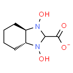 ChemSpider 2D Image | (3aR,7aR)-1,3-Dihydroxyoctahydro-1H-benzimidazole-2-carboxylate | C8H13N2O4