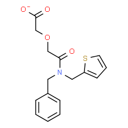 ChemSpider 2D Image | {2-[Benzyl(2-thienylmethyl)amino]-2-oxoethoxy}acetate | C16H16NO4S