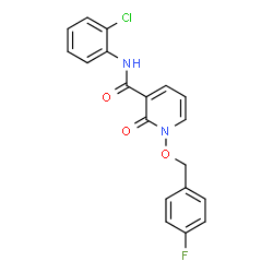 ChemSpider 2D Image | N-(2-Chlorophenyl)-1-[(4-fluorobenzyl)oxy]-2-oxo-1,2-dihydro-3-pyridinecarboxamide | C19H14ClFN2O3
