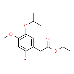 ChemSpider 2D Image | Ethyl (2-bromo-5-isopropoxy-4-methoxyphenyl)acetate | C14H19BrO4