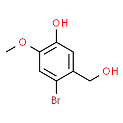 ChemSpider 2D Image | 4-Bromo-5-(hydroxymethyl)-2-methoxyphenol | C8H9BrO3