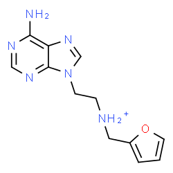 ChemSpider 2D Image | 2-(6-Amino-9H-purin-9-yl)-N-(2-furylmethyl)ethanaminium | C12H15N6O
