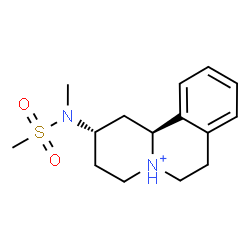 ChemSpider 2D Image | (2S,11bS)-2-[Methyl(methylsulfonyl)amino]-1,3,4,6,7,11b-hexahydro-2H-pyrido[2,1-a]isoquinolinium | C15H23N2O2S