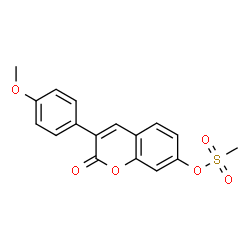 ChemSpider 2D Image | 3-(4-Methoxyphenyl)-2-oxo-2H-chromen-7-yl methanesulfonate | C17H14O6S