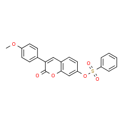 ChemSpider 2D Image | 3-(4-Methoxyphenyl)-2-oxo-2H-chromen-7-yl benzenesulfonate | C22H16O6S