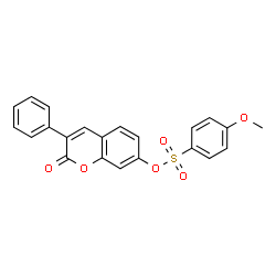 ChemSpider 2D Image | 2-Oxo-3-phenyl-2H-chromen-7-yl 4-methoxybenzenesulfonate | C22H16O6S