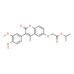 ChemSpider 2D Image | Isopropyl {[3-(3,4-dimethoxyphenyl)-4-methyl-2-oxo-2H-chromen-6-yl]oxy}acetate | C23H24O7
