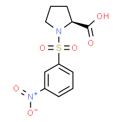 ChemSpider 2D Image | 1-[(3-Nitrophenyl)sulfonyl]-L-proline | C11H12N2O6S