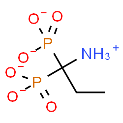 ChemSpider 2D Image | (1-Ammonio-1,1-propanediyl)bis(phosphonate) | C3H8NO6P2
