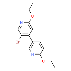ChemSpider 2D Image | 5-bromo-2,2'-diethoxy-4,5'-bipyridine | C14H15BrN2O2