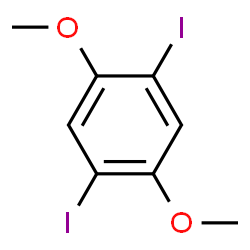 ChemSpider 2D Image | 1,4-Diiodo-2,5-dimethoxybenzene | C8H8I2O2