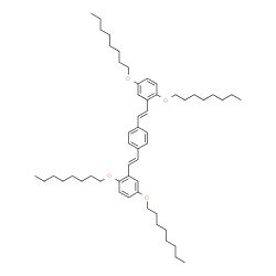 ChemSpider 2D Image | 1,1'-[1,4-Phenylenedi(E)-2,1-ethenediyl]bis[2,5-bis(octyloxy)benzene] | C54H82O4
