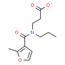 ChemSpider 2D Image | 3-[(2-Methyl-3-furoyl)(propyl)amino]propanoate | C12H16NO4