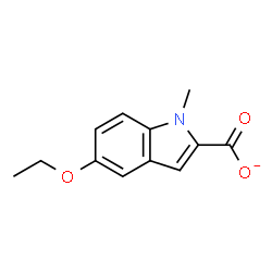 ChemSpider 2D Image | 5-Ethoxy-1-methyl-1H-indole-2-carboxylate | C12H12NO3