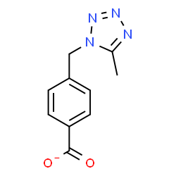 ChemSpider 2D Image | 4-[(5-Methyl-1H-tetrazol-1-yl)methyl]benzoate | C10H9N4O2