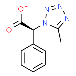 ChemSpider 2D Image | (2S)-(5-Methyl-1H-tetrazol-1-yl)(phenyl)acetate | C10H9N4O2