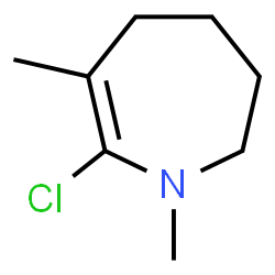 ChemSpider 2D Image | 7-Chloro-1,6-dimethyl-2,3,4,5-tetrahydro-1H-azepine | C8H14ClN