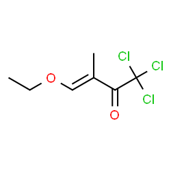 ChemSpider 2D Image | 1,1,1-Trichloro-4-ethoxy-3-methylbut-3-en-2-one | C7H9Cl3O2