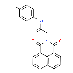 ChemSpider 2D Image | N-(4-Chlorophenyl)-2-(1,3-dioxo-1H-benzo[de]isoquinolin-2(3H)-yl)acetamide | C20H13ClN2O3