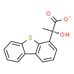 ChemSpider 2D Image | (2S)-2-(Dibenzo[b,d]thiophen-4-yl)-2-hydroxypropanoate | C15H11O3S