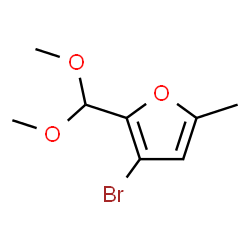 ChemSpider 2D Image | 3-Bromo-2-(dimethoxymethyl)-5-methylfuran | C8H11BrO3