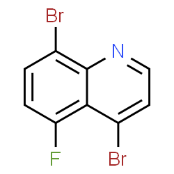ChemSpider 2D Image | 4,8-Dibromo-5-fluoroquinoline | C9H4Br2FN