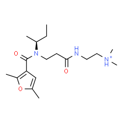 ChemSpider 2D Image | 2-({N-[(2S)-2-Butanyl]-N-(2,5-dimethyl-3-furoyl)-beta-alanyl}amino)-N,N-dimethylethanaminium | C18H32N3O3