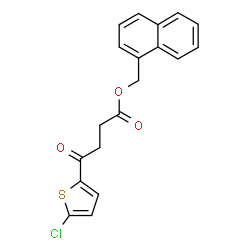 ChemSpider 2D Image | 1-Naphthylmethyl 4-(5-chloro-2-thienyl)-4-oxobutanoate | C19H15ClO3S