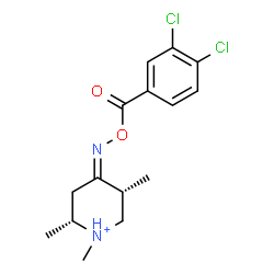ChemSpider 2D Image | (2R,4Z,5R)-4-{[(3,4-Dichlorobenzoyl)oxy]imino}-1,2,5-trimethylpiperidinium | C15H19Cl2N2O2