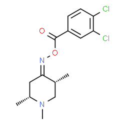 ChemSpider 2D Image | (3,4-Dichlorophenyl)({(Z)-[(2R,5R)-1,2,5-trimethyl-4-piperidinylidene]amino}oxy)methanone | C15H18Cl2N2O2
