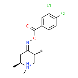 ChemSpider 2D Image | (2S,4Z,5R)-4-{[(3,4-Dichlorobenzoyl)oxy]imino}-1,2,5-trimethylpiperidinium | C15H19Cl2N2O2