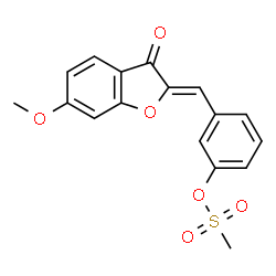 ChemSpider 2D Image | 3-[(Z)-(6-Methoxy-3-oxo-1-benzofuran-2(3H)-ylidene)methyl]phenyl methanesulfonate | C17H14O6S
