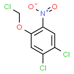 ChemSpider 2D Image | 1,2-Dichloro-4-(chloromethoxy)-5-nitrobenzene | C7H4Cl3NO3