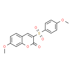 ChemSpider 2D Image | 7-Methoxy-3-[(4-methoxyphenyl)sulfonyl]-2H-chromen-2-one | C17H14O6S
